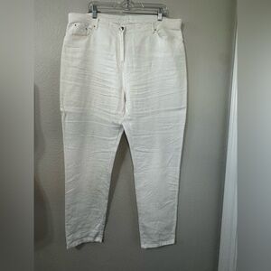 The White Company London Linen Tapered Brompton Pants